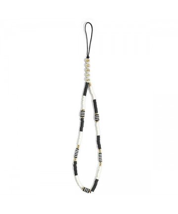 Guess pendant GUSTBCKH Phone Strap black-white/black-white Heishi Beads