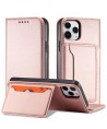 Magnet Card Case for iPhone 12 Pro Max Pouch Card Wallet Card Holder Pink