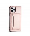 Magnet Card Case for iPhone 12 Pro Max Pouch Card Wallet Card Holder Pink