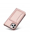 Magnet Card Case for iPhone 12 Pro Max Pouch Card Wallet Card Holder Pink