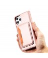 Magnet Card Case for iPhone 12 Pro Max Pouch Card Wallet Card Holder Pink