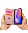 Magnet Card Case for iPhone 12 Pro Max Pouch Card Wallet Card Holder Pink
