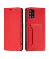 Magnet Card Case Case for Xiaomi Redmi Note 11 Pro Pouch Wallet Card Holder Card Stand Red