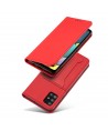 Magnet Card Case Case for Xiaomi Redmi Note 11 Pro Pouch Wallet Card Holder Card Stand Red