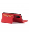 Magnet Card Case Case for Xiaomi Redmi Note 11 Pro Pouch Wallet Card Holder Card Stand Red