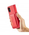 Magnet Card Case Case for Xiaomi Redmi Note 11 Pro Pouch Wallet Card Holder Card Stand Red