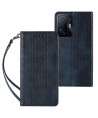 Magnet Strap Case Case for Xiaomi Redmi Note 11 Pro Pouch Wallet + Mini Lanyard Pendant Blue