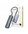 USB-C 6 in 1 Hub Wozinsky WHBC10Y4S Multifunctional, Aluminum, with 25 cm Cable - Gray
