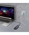 USB-C 6 in 1 Hub Wozinsky WHBC10Y4S Multifunctional, Aluminum, with 25 cm Cable - Gray