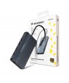 USB-C Hub 14 in 1 Wozinsky WDS03Y5S Multifunctional, Aluminum, for 3 Monitors, with 15 cm Cable - Gray