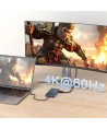 USB-C Hub 14 in 1 Wozinsky WDS03Y5S Multifunctional, Aluminum, for 3 Monitors, with 15 cm Cable - Gray
