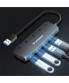 USB-A Hub Wozinsky WHS080YSS 4 x USB-A 3.0 with individual switches, aluminum, with 30 cm cable - gray
