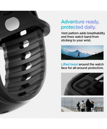 Spigen Liquid Air Pro Strap for Apple Watch 46mm - Matte Black