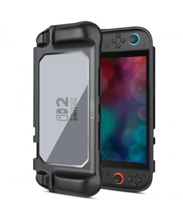 Tech-Protect MagMat Case for Nintendo Switch 2 - Black and Transparent