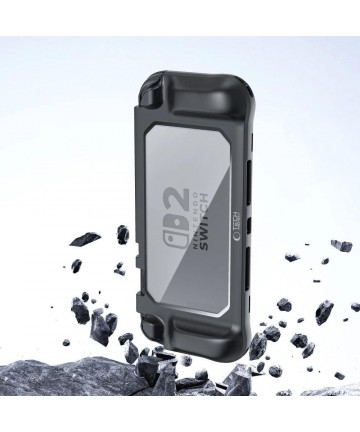Tech-Protect MagMat Case for Nintendo Switch 2 - Black and Transparent