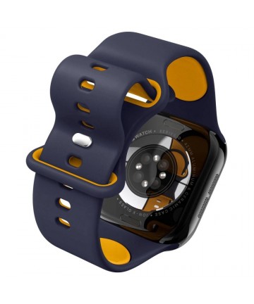 Spigen Nano Pop Strap for Apple Watch 40/41/42 mm - Navy Blue/Orange