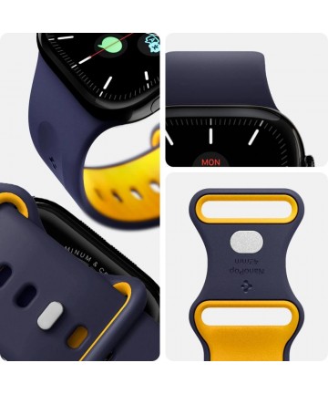 Spigen Nano Pop Strap for Apple Watch 40/41/42 mm - Navy Blue/Orange
