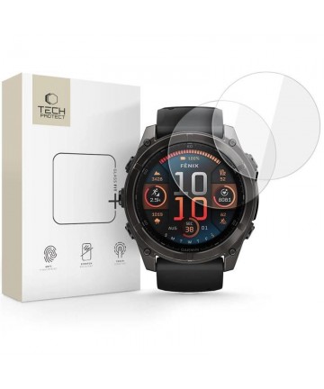 Tech-Protect Glass Fit+ 2-pack tempered glass for Garmin Fenix 8 51mm - clear