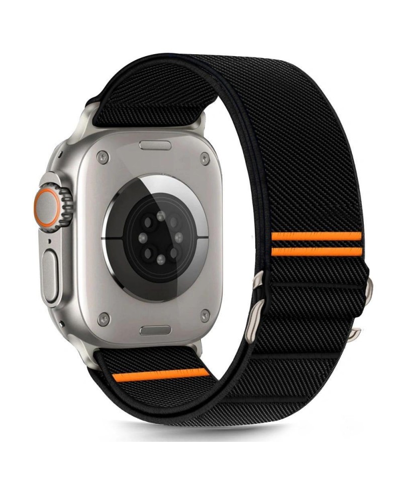Tech-Protect Nylon Slip Strap for Apple Watch 44 / 45 / 46 / 49 mm - Black