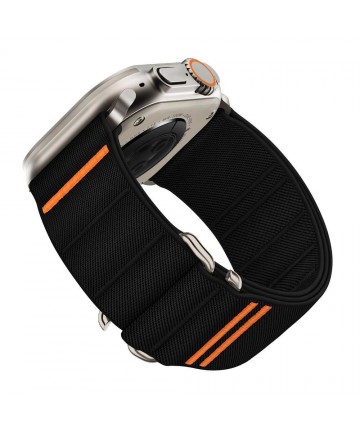 Tech-Protect Nylon Slip Strap for Apple Watch 44 / 45 / 46 / 49 mm - Black