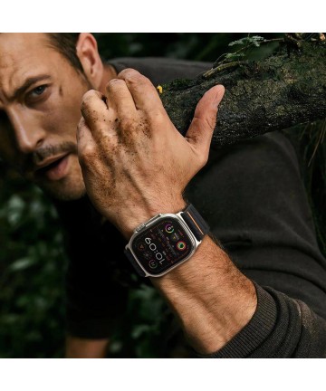 Tech-Protect Nylon Slip Strap for Apple Watch 44 / 45 / 46 / 49 mm - Black