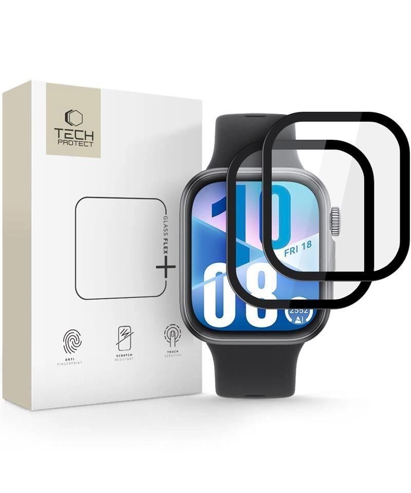 Tech-Protect Glass Flex+ 2-pack hybrid glass for Huawei Watch Fit 4 - black