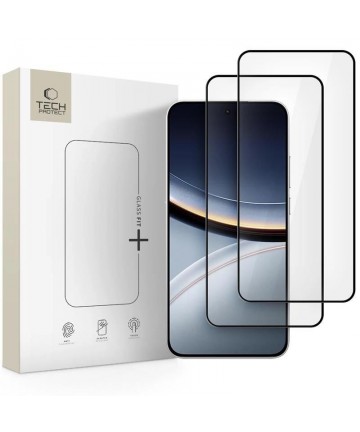 Tech-Protect Glass Fit+ 2-pack tempered glass for Xiaomi Poco F7 5G - black