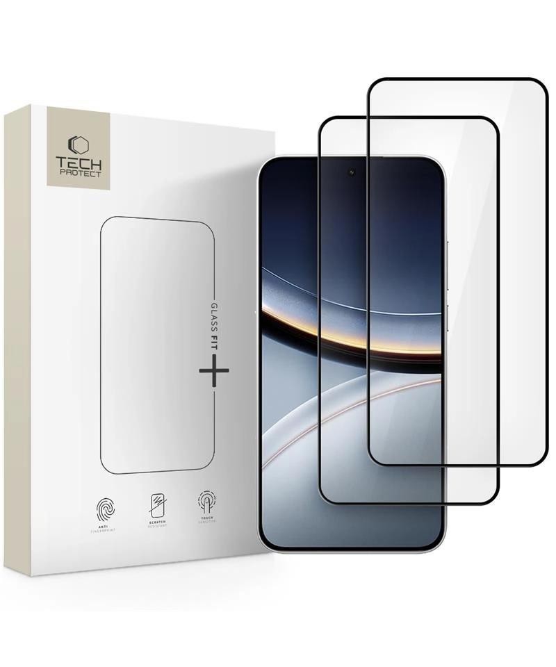 Tech-Protect Glass Fit+ 2-pack tempered glass for Xiaomi Poco F7 5G - black