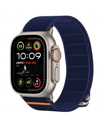 Tech-Protect Nylon Slip Strap for Apple Watch 44 / 45 / 46 / 49 mm - Navy Blue