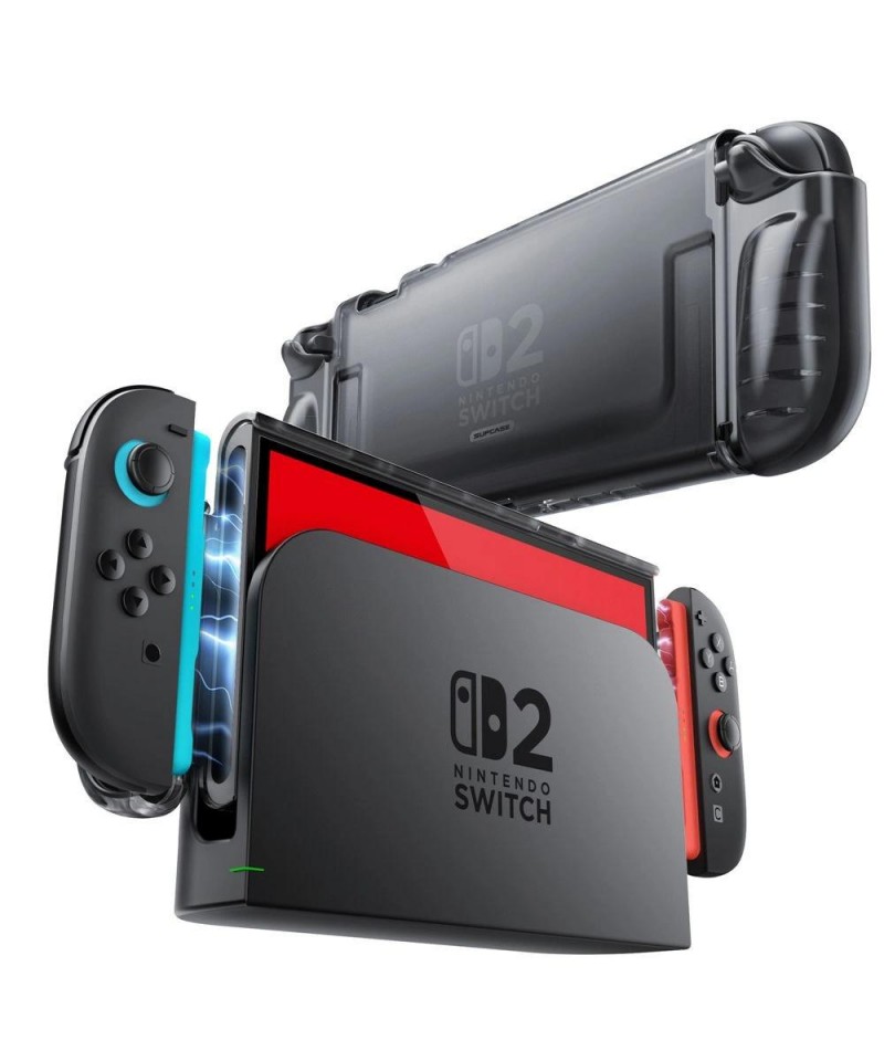 Supcase Crystal Case for Nintendo Switch 2 - Transparent Black