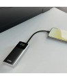 SBS 10000mAh PD 20W Powerbank with LCD Display and Built-in USB-C Cable - Gray