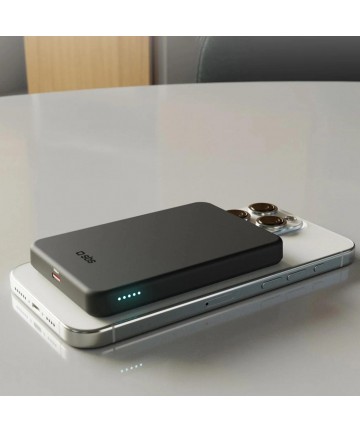 SBS Mag Power Qi2 5000 mAh Powerbank Compatible with MagSafe - Black