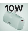SBS EcoPower 5000 mAh 10W Powerbank with Built-in USB-C Port - Green
