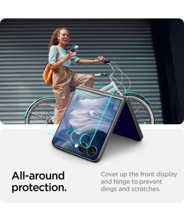 Spigen Glas.TR EZ Fit HD Tempered Glass Screen Protector for Samsung Galaxy Z Flip 7 - Transparent