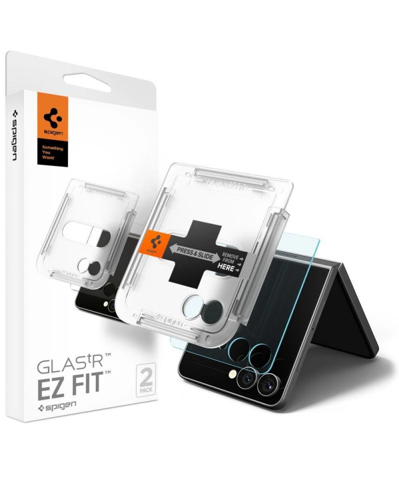 Spigen Glas.TR EZ Fit HD Tempered Glass 2-pack for Samsung Galaxy Z Flip 7 - Transparent