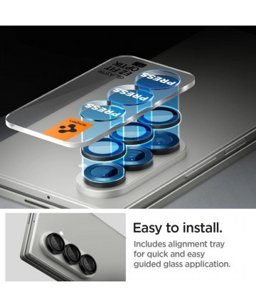 Spigen Optik Pro HD Glas.TR EZ Fit 2-pack Camera Protector for Samsung Galaxy Z Fold 7 - Black