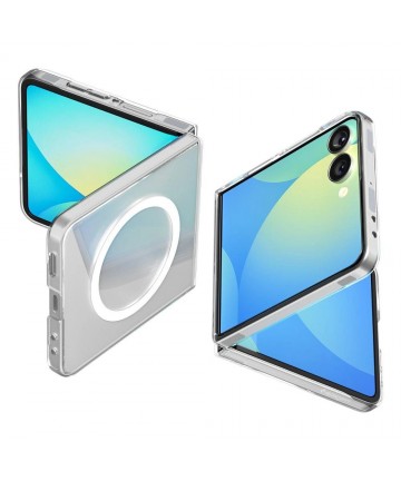 Spigen AirSkin Mag MagSafe Case for Samsung Galaxy Z Flip 7 - Clear and White