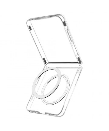 Spigen AirSkin Mag MagSafe Case for Samsung Galaxy Z Flip 7 - Clear and White