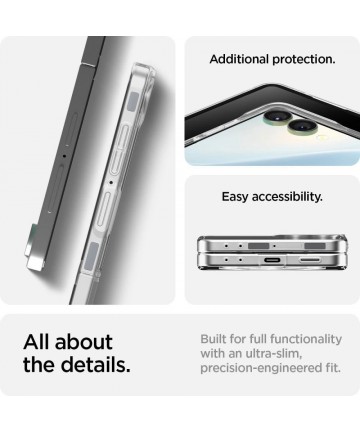 Spigen AirSkin Mag MagSafe Case for Samsung Galaxy Z Flip 7 - Clear and White