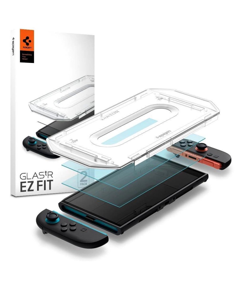 Spigen Glas.Tr ”EZ FIT” Tempered Glass 2-pack for Nintendo Switch 2 - Transparent