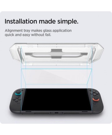 Spigen Glas.Tr ”EZ FIT” Tempered Glass 2-pack for Nintendo Switch 2 - Transparent