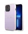 Guess GUHCP13LPSASBPU iPhone 13 Pro / 13 6.1" purple/purple Saffiano Hot Stamp & Metal Logo