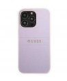 Guess GUHCP13LPSASBPU iPhone 13 Pro / 13 6.1" purple/purple Saffiano Hot Stamp & Metal Logo