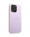 Guess GUHCP13LPSASBPU iPhone 13 Pro / 13 6.1" purple/purple Saffiano Hot Stamp & Metal Logo