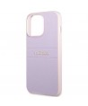 Guess GUHCP13LPSASBPU iPhone 13 Pro / 13 6.1" purple/purple Saffiano Hot Stamp & Metal Logo