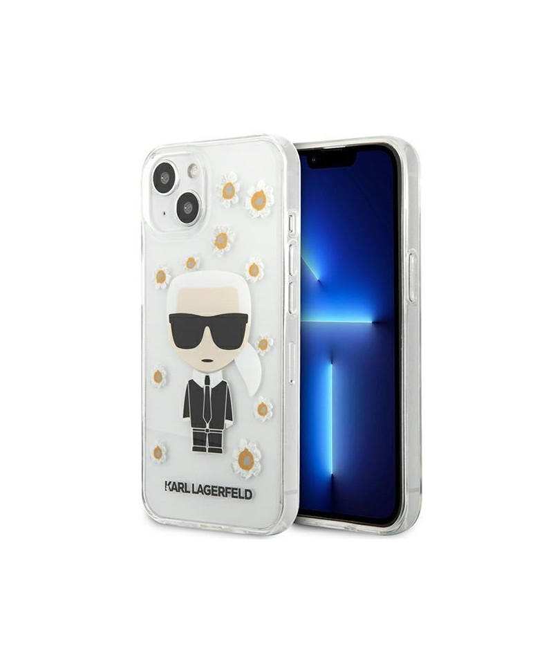 Karl Lagerfeld Flower Ikonik Karl Case for iPhone 13 mini - Transparent