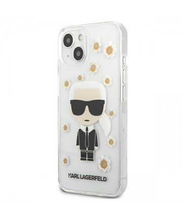 Karl Lagerfeld Flower Ikonik Karl Case for iPhone 13 mini - Transparent