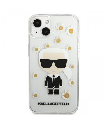 Karl Lagerfeld Flower Ikonik Karl Case for iPhone 13 mini - Transparent