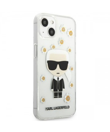Karl Lagerfeld Flower Ikonik Karl Case for iPhone 13 mini - Transparent