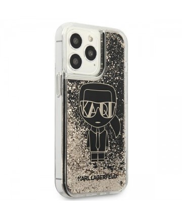 Karl Lagerfeld Liquid Glitter Gatsby Case for iPhone 13 Pro Max - Black
